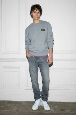 Zadig & Voltaire Aime Sweatshirt Gris Chine -Modern Fashion Shop JMSS00247 GRIS CHINE 9