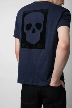 Zadig & Voltaire Stockholm Slub T-shirt Encre 11 Zadig & Voltaire Stockholm Slub T-shirt Encre -Modern Fashion Shop JMTS00623 ENCRE 5