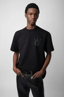 Zadig & Voltaire Teddy Skull T-shirt Black -Modern Fashion Shop JMTS00630 NOIR 2