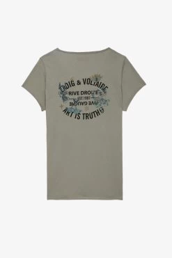 Zadig & Voltaire Insignia Henley T-shirt Trellis -Modern Fashion Shop JWTN00431 TRELLIS 1