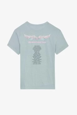 Zadig & Voltaire Marta Concert Diamanté T-shirt Oyster -Modern Fashion Shop JWTS01645 OYSTER 1