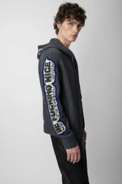 Zadig & Voltaire Oliver Cardigan Anthracite -Modern Fashion Shop KMCA00221 ANTHRACITE 4