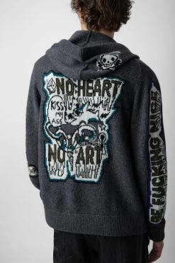 Zadig & Voltaire Oliver Cardigan Anthracite -Modern Fashion Shop KMCA00221 ANTHRACITE 6