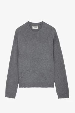 Zadig & Voltaire Marko Sweater Gris Moyen -Modern Fashion Shop KMSW00678 GRIS MOYEN