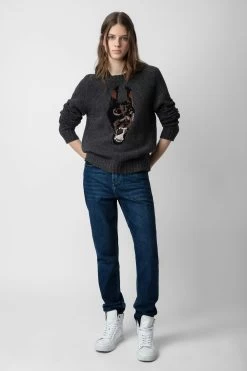 Zadig & Voltaire Jordan Sweater Anthracite -Modern Fashion Shop KMSW00680 ANTHRACITE 12