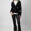 Zadig & Voltaire Mirka Stars Cardigan Cashmere Black -Modern Fashion Shop KWCA00001 NOIR 2 1