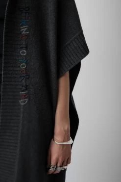 Zadig & Voltaire Inna Cashmere Cardigan Kaki Slate 11 Zadig & Voltaire Inna Cashmere Cardigan Kaki Slate -Modern Fashion Shop KWCO00071 KAKI SLATE 5