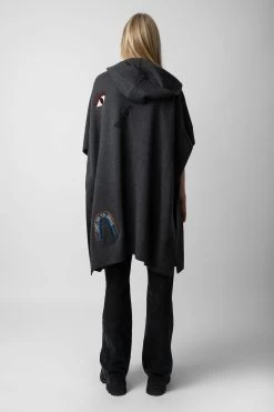 Zadig & Voltaire Inna Cashmere Cardigan Kaki Slate 12 Zadig & Voltaire Inna Cashmere Cardigan Kaki Slate -Modern Fashion Shop KWCO00071 KAKI SLATE 6