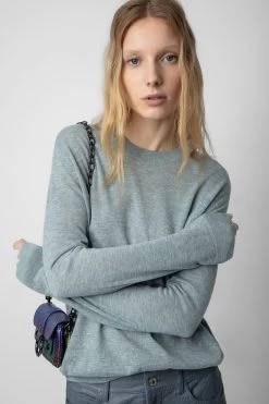 Zadig & Voltaire Life Cashmere Sweater Nuage -Modern Fashion Shop KWSW01496 NUAGE 4