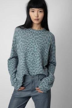 Zadig & Voltaire Markus Leopard Cashmere Sweater Nuage