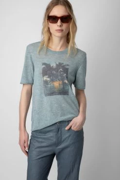 Zadig & Voltaire Ida Photoprint Cashmere Sweater Nuage