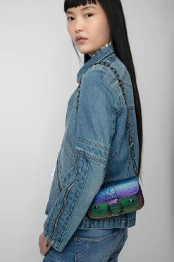 Zadig & Voltaire Kate Wallet Embossed Metallic Bag Rainbow -Modern Fashion Shop LWBA02475 RAINBOW 9