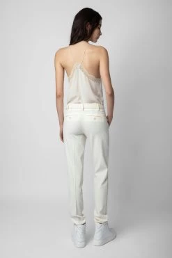 Zadig & Voltaire Christy Silk Camisole Ecru -Modern Fashion Shop PWGCP0702F ECRU 16