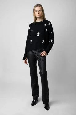 Zadig & Voltaire Markus Stars Cashmere Sweater Black