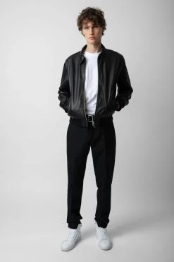 Zadig & Voltaire Mate Leather Jacket Black