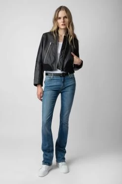 Zadig & Voltaire Bunta Reversible Leather Jacket Black