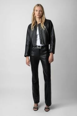 Zadig & Voltaire Elvir Leather Pants Black
