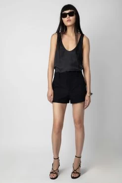 Zadig & Voltaire Alana Sandals Black -Modern Fashion Shop SWCT00848 NOIR 9