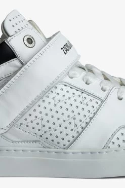 Zadig & Voltaire ZV1747 Mid Flash Smooth Sneakers White -Modern Fashion Shop SWSN00416 BLANC 2