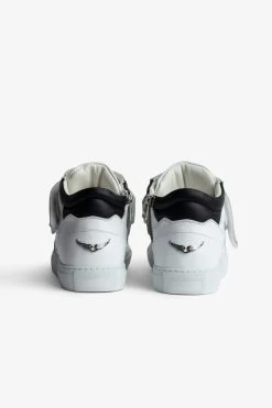 Zadig & Voltaire ZV1747 Mid Flash Smooth Sneakers White -Modern Fashion Shop SWSN00416 BLANC 5