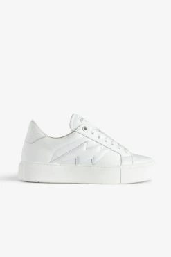 Zadig & Voltaire ZV1747 La Flash Low-Top Platform Sneakers White