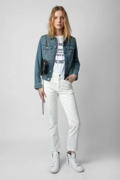 Zadig & Voltaire Rock Swing Your Wings Clutch Black Silver -Modern Fashion Shop WKAP2001F NOIR SILVER 8