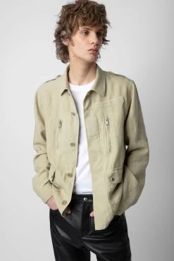 Zadig & Voltaire Kido Linen Jacket Light Beige