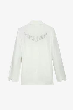 Zadig & Voltaire Visit Peace & Love Diamanté Blazer Judo -Modern Fashion Shop WWBL00842 JUDO 1