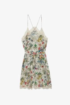 Zadig & Voltaire Ristyz Silk Dress Vanille -Modern Fashion Shop WWDR01320 VANILLE