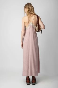 Zadig & Voltaire Risty Silk Jacquard Dress Primrose -Modern Fashion Shop WWDR01336 PRIMEROSE 6