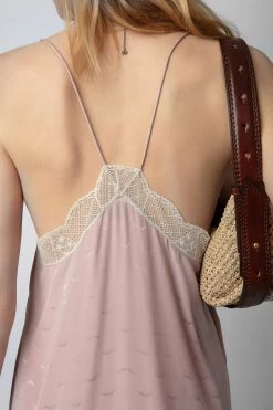 Zadig & Voltaire Risty Silk Jacquard Dress Primrose -Modern Fashion Shop WWDR01336 PRIMEROSE 7