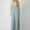 Zadig & Voltaire Reman Silk Jacquard Dress Glacier