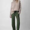Zadig & Voltaire Pomy Pants Used Kaki 1 Zadig & Voltaire Pomy Pants Used Kaki -Modern Fashion Shop WWPA00017 USED KAKI 2 1