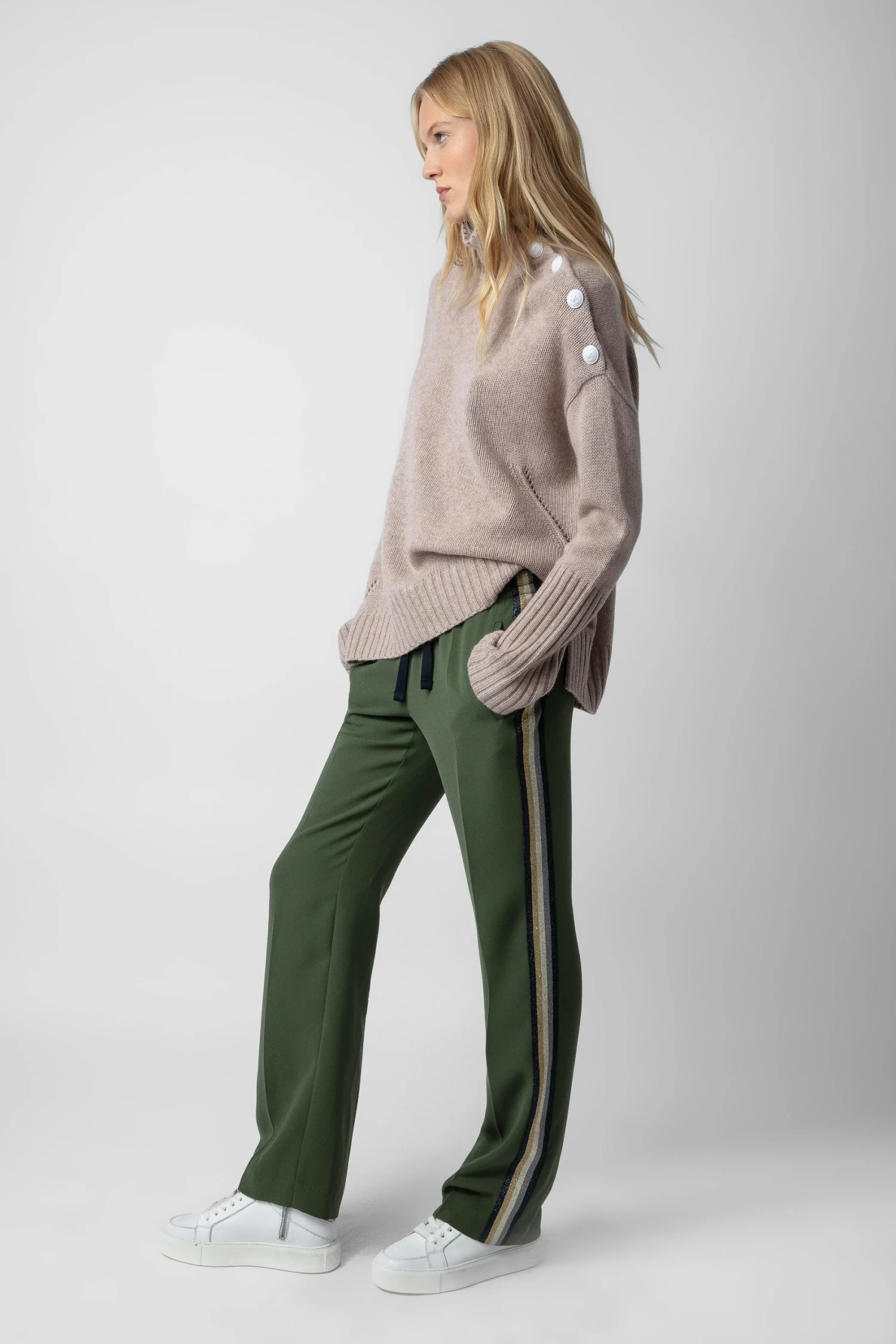 Zadig & Voltaire Pomy Pants Used Kaki 4 Zadig & Voltaire Pomy Pants Used Kaki - Image 2