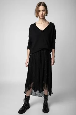 Zadig & Voltaire Joslin Strass Skirt Black