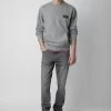 Zadig & Voltaire Aime Sweatshirt Gris Chine -Modern Fashion Shop jmss00247 gris chine 3