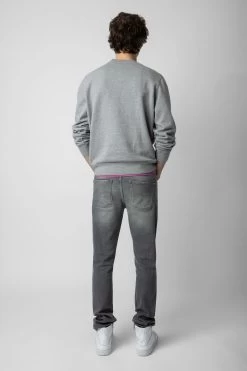 Zadig & Voltaire Aime Sweatshirt Gris Chine -Modern Fashion Shop jmss00247 gris chine 5