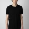 Zadig & Voltaire Stockholm T-Shirt Black -Modern Fashion Shop jmts00023 noir 2