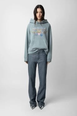 Zadig & Voltaire Georgy Concert Diamanté Hoodie Glacier