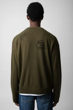 Zadig & Voltaire Marko Sweater Used Kaki -Modern Fashion Shop kmsw00695 used kaki 6