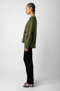 Zadig & Voltaire Mirka Cardigan Dark Olive -Modern Fashion Shop kwca00556 dark olive 4