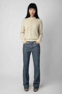 Zadig & Voltaire Morley Sweater Vanille -Modern Fashion Shop kwca00566 ecru 3