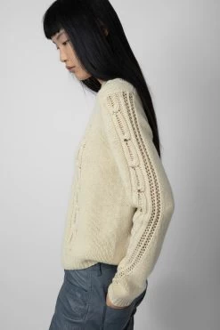 Zadig & Voltaire Morley Sweater Vanille -Modern Fashion Shop kwca00566 ecru 4