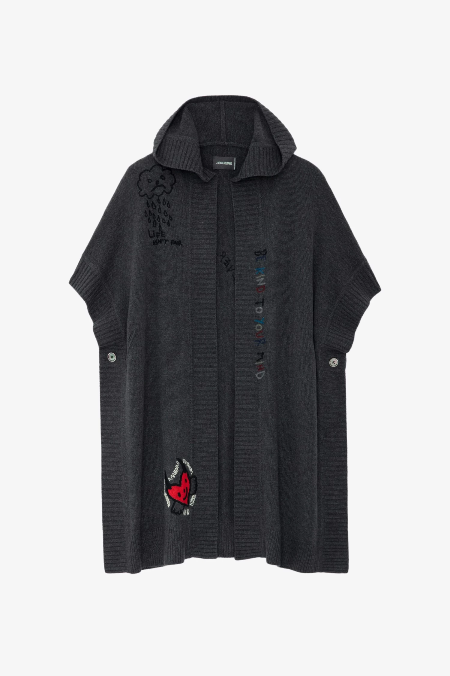 Zadig & Voltaire Inna Cashmere Cardigan Kaki Slate 8 Zadig & Voltaire Inna Cashmere Cardigan Kaki Slate - Image 6