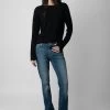 Zadig & Voltaire Cici Patch Cashmere Sweater Black