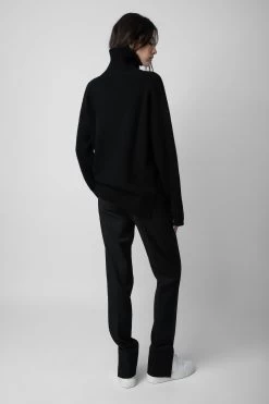 Zadig & Voltaire Alma Rock & Roll Sweater Black -Modern Fashion Shop kwsw00065 noir 6