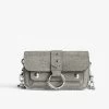 Zadig & Voltaire Kate Sparkle Wallet Bag Silver -Modern Fashion Shop lwba00129 silver