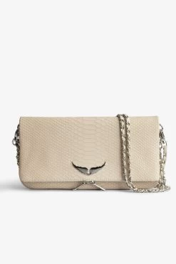 Zadig & Voltaire Rock Soft Savage Clutch Flash