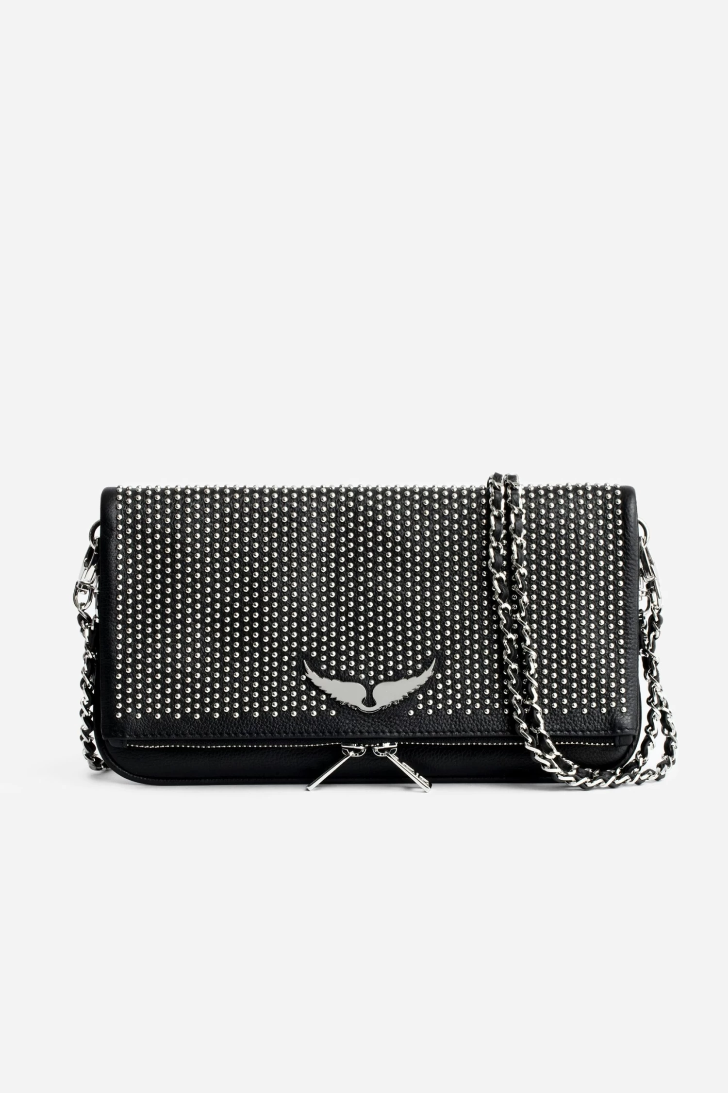 Zadig & Voltaire Rock Dotted Swiss Clutch Black 3 Zadig & Voltaire Rock Dotted Swiss Clutch Black