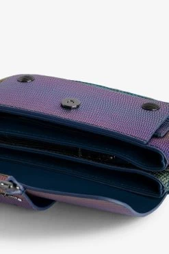 Zadig & Voltaire Kate Wallet Embossed Metallic Bag Rainbow -Modern Fashion Shop lwba02475 rainbow 6